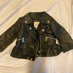 Baby faux leather jacket